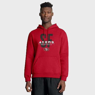 Men's Fanatics Scarlet San Francisco 49ers Right Tackle Legacy Pullover Hoodie
