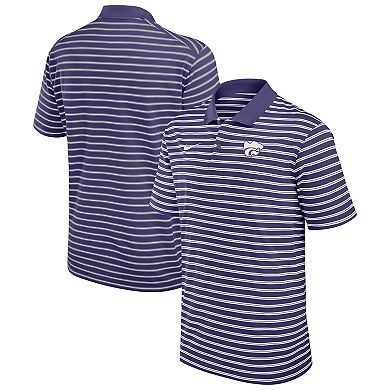 Men's Nike Purple Kansas State Wildcats Victory Stripe Performance Polo