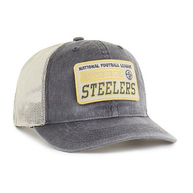 Men's '47 Charcoal Pittsburgh Steelers Canteen Relaxed Trucker Adjustable Hat