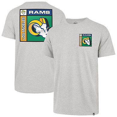 Men's '47 Gray Los Angeles Rams Chrome Plate Franklin T-Shirt