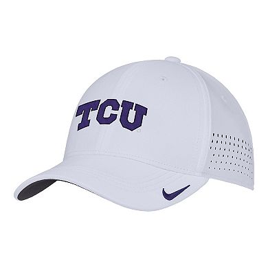 Men's Nike White TCU Horned Frogs 2025 On-Field Performance Flex Hat