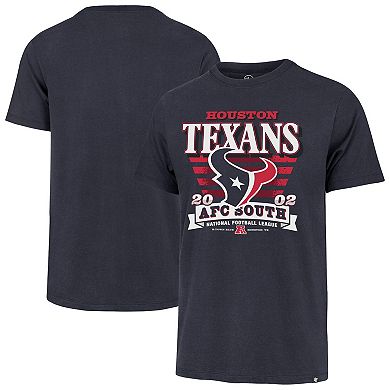 Men's '47 Navy Houston Texans Stripe Splash Franklin T-Shirt