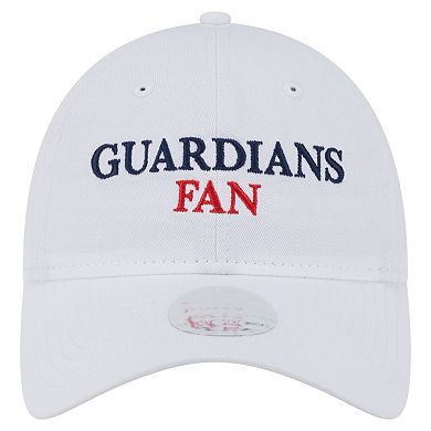 Women's New Era White Cleveland Guardians Team Fan 9TWENTY Adjustable Hat