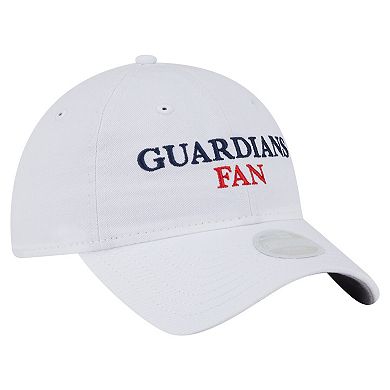 Women's New Era White Cleveland Guardians Team Fan 9TWENTY Adjustable Hat