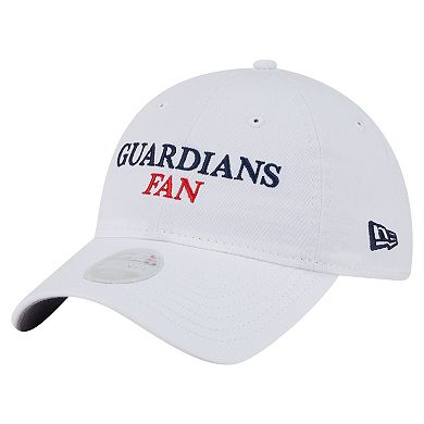 Women's New Era White Cleveland Guardians Team Fan 9TWENTY Adjustable Hat