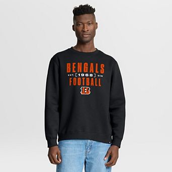 Men's Fanatics Black Cincinnati Bengals Powerful Throw Legacy Pullover Sweatshirt