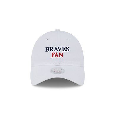 Women's New Era White Atlanta Braves Team Fan 9TWENTY Adjustable Hat