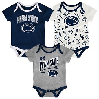Newborn & Infant Outerstuff Penn State Nittany Lions Three-Pack All Day Play Bodysuit Set
