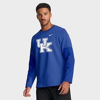 Men's Nike Royal Kentucky Wildcats 2025 Sideline Coach Performance Long Sleeve T-Shirt