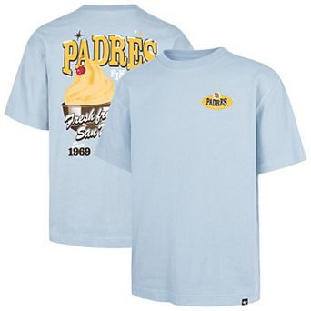 Men's '47 Light Blue San Diego Padres Ice Cream Parlor Foundation T-Shirt