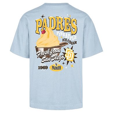Men's '47 Light Blue San Diego Padres Ice Cream Parlor Foundation T-Shirt