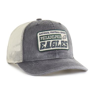 Men's '47 Charcoal Philadelphia Eagles Canteen Relaxed Trucker Adjustable Hat