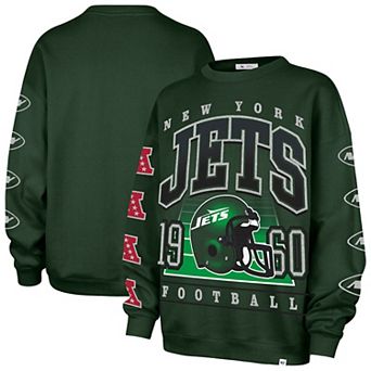 Women's '47 Green New York Jets Go Big Oversized Pullover Sweatshirt