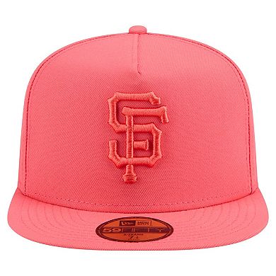 Men's New Era Coral San Francisco Giants Color Pack A-Frame 59FIFTY Fitted Hat