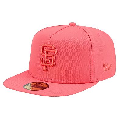 Men's New Era Coral San Francisco Giants Color Pack A-Frame 59FIFTY Fitted Hat