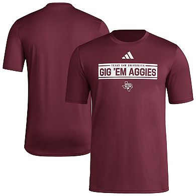 Men's adidas Maroon Texas A&M Aggies Locker Slogan Pre-Game T-Shirt