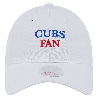 Women's New Era White Chicago Cubs Team Fan 9TWENTY Adjustable Hat
