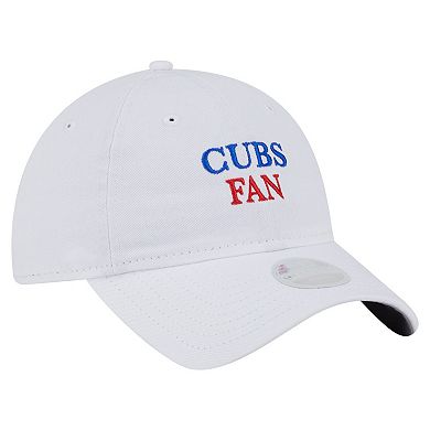 Women's New Era White Chicago Cubs Team Fan 9TWENTY Adjustable Hat