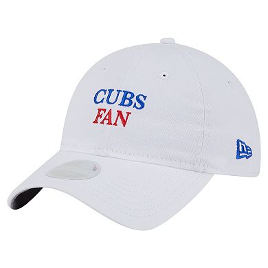 Women's New Era White Chicago Cubs Team Fan 9TWENTY Adjustable Hat