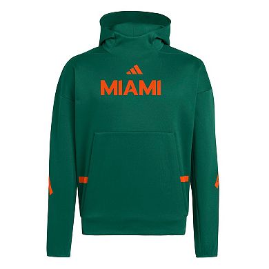 Men's adidas Green Miami Hurricanes Z.N.E. Pullover Hoodie
