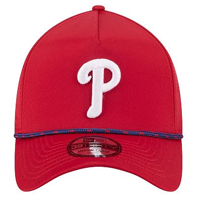 Men's New Era Red Philadelphia Phillies 39THIRTY A-Frame Perforated Flex Hat