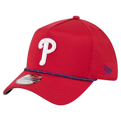 Men's New Era Red Philadelphia Phillies 39THIRTY A-Frame Perforated Flex Hat