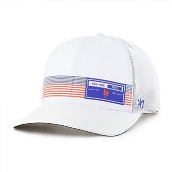 Men's '47 White New York Mets Rangefinder brrr Trucker Adjustable Hat