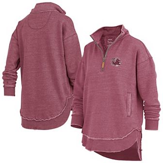 Women's Pressbox Garnet South Carolina Gamecocks Northfork Sojourn Poncho Quarter-Zip Sweatshirt