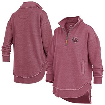 Women's Pressbox Garnet South Carolina Gamecocks Northfork Sojourn Poncho Quarter-Zip Sweatshirt