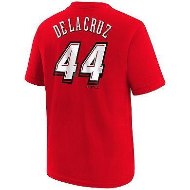 Toddler Nike Elly De La Cruz Red Cincinnati Reds 2025 MLB Speedway Classic Name & Number T-Shirt
