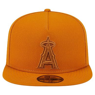 Men's New Era Orange Los Angeles Angels Color Pack A-Frame 59FIFTY Fitted Hat