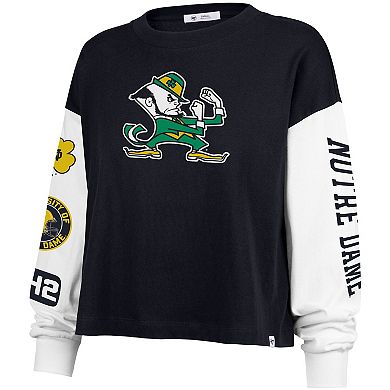 Women's '47 Navy Notre Dame Fighting Irish Sydney Long Sleeve T-Shirt
