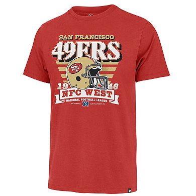 Men's '47 Scarlet San Francisco 49ers Stripe Splash Franklin Throwback T-Shirt