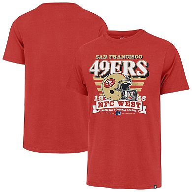 Men's '47 Scarlet San Francisco 49ers Stripe Splash Franklin Throwback T-Shirt