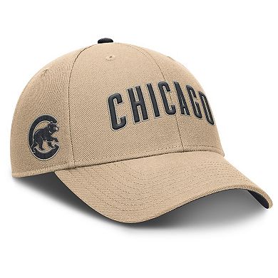 Men's Nike Khaki Chicago Cubs Rise Adjustable Hat