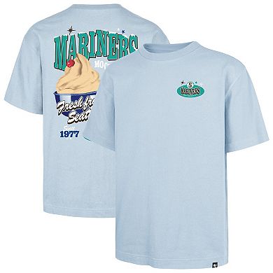 Men's '47 Light Blue Seattle Mariners Ice Cream Parlor Foundation T-Shirt