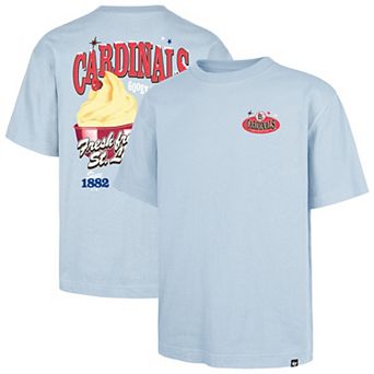 Men's '47 Light Blue St. Louis Cardinals Ice Cream Parlor Foundation T-Shirt
