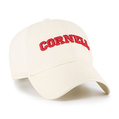 Men's '47 Cream Cornell Big Red Clean Up Adjustable Hat