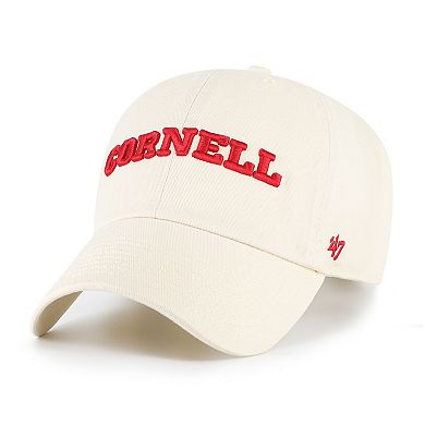 Men's '47 Cream Cornell Big Red Clean Up Adjustable Hat