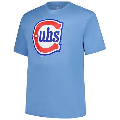 Men's Fanatics Pete Crow-Armstrong Light Blue Chicago Cubs Big & Tall Name & Number T-Shirt