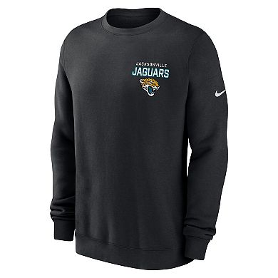 Men's Nike Black Jacksonville Jaguars Primetime Club Fleece Pullover Sweatshirt