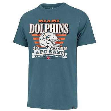 Men's '47 Aqua Miami Dolphins Stripe Splash Franklin Throwback T-Shirt