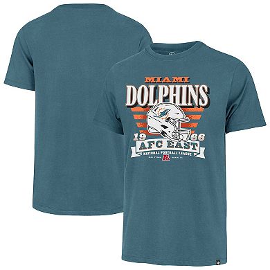 Men's '47 Aqua Miami Dolphins Stripe Splash Franklin Throwback T-Shirt