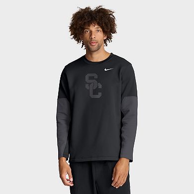 Men's Nike Black USC Trojans 2025 Sideline Coach Performance Long Sleeve T-Shirt