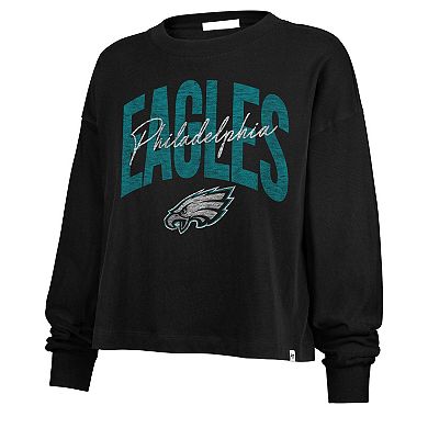 Women's '47 Black Philadelphia Eagles Muse Sydney Long Sleeve T-Shirt