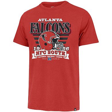 Men's '47 Red Atlanta Falcons Stripe Splash Franklin Throwback T-Shirt