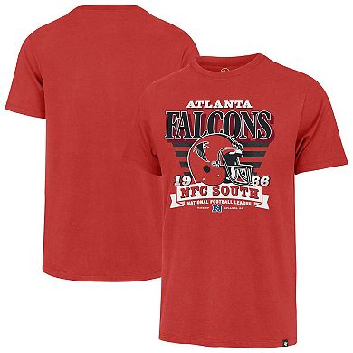 Men's '47 Red Atlanta Falcons Stripe Splash Franklin Throwback T-Shirt