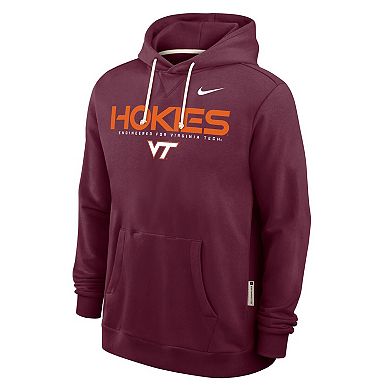 Men's Nike Maroon Virginia Tech Hokies 2025 Sideline Standard Issue Dri-FIT Hoodie