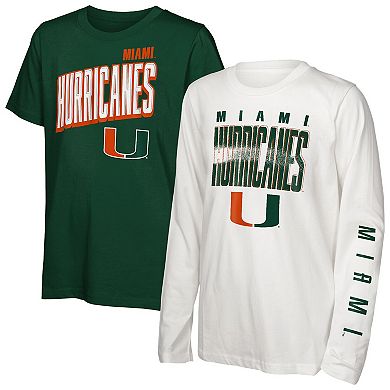 Preschool Outerstuff Miami Hurricanes Mix 3-in-1 Combo T-Shirt Set