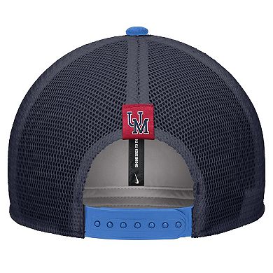 Men's Nike Powder Blue Ole Miss Rebels Vintage Arch Rise Performance Trucker Adjustable Hat